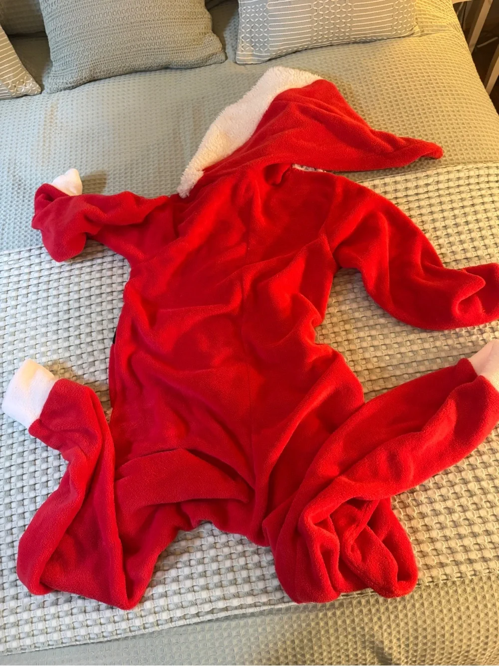 Francesca's Red Santa Hooded Onesie